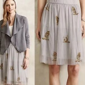 Anthropologie Moulinette Soeurs Gray Tulle Skirt